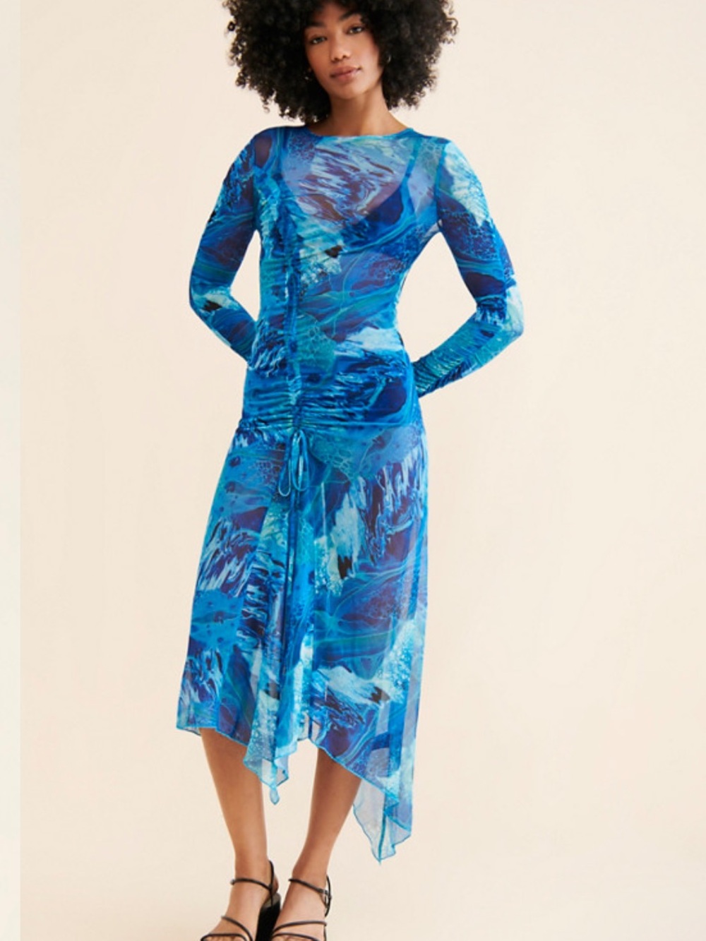 Oval Square Sea Mesh Dress